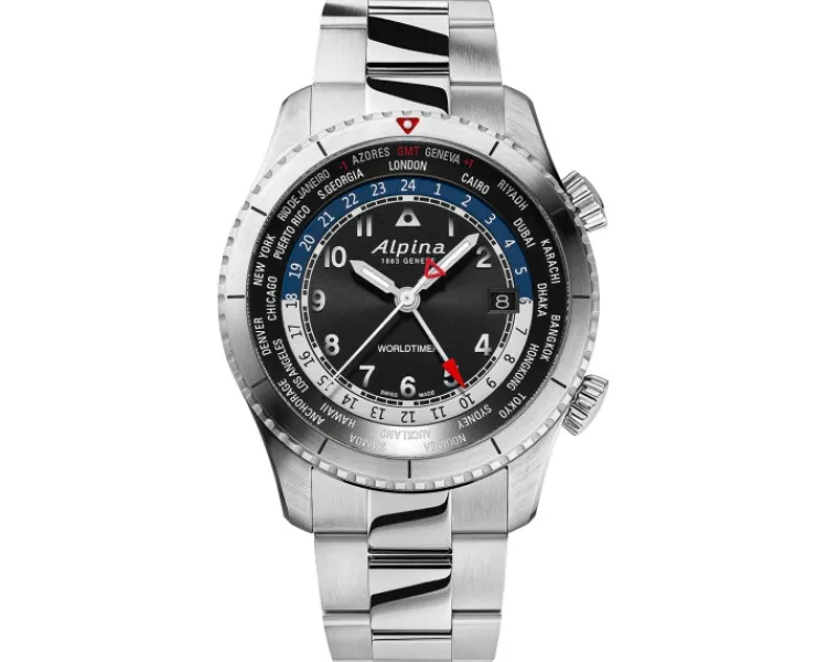 New Alpina Startimer Pilot Quartz Worldtimer