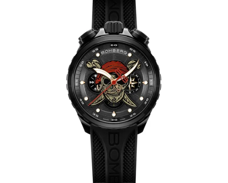 Discount Bomberg Pirate Skull Red