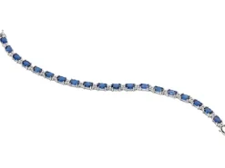 Apart Bransoleta z białego złota z brylantami i szafirami - 18 cm - próba 585< Bransoletki Z Diamentami