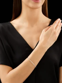 Apart Bransoleta z białego złota z diamentami - 0,50 ct - próba 585< Bransoletki Z Diamentami