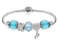Best Apart Bransoletka beads - zestaw - kwiaty, miś, serce