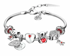 New Apart Bransoletka beads - zestaw - serce, słoń, miś, drzewko