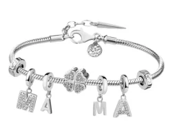 Apart Bransoletka beads - zestaw - koniczyna, mama, litera M, litera A< Beads