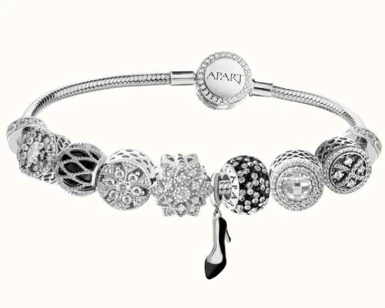 Apart Bransoletka beads zestaw - nieskończoność, szpilka, kwiaty