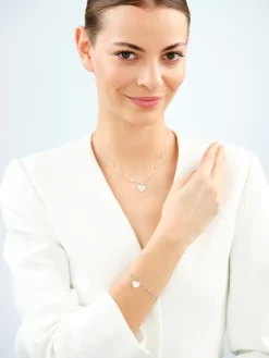 Apart Bransoletka srebrna z cyrkoniami - serce, gwiazdy< Wszystkie