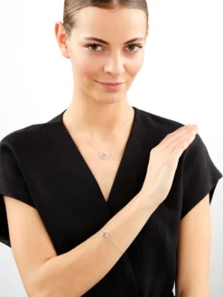 Apart Bransoletka srebrna z cyrkoniami - serca< Wszystkie
