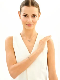 Apart Bransoletka srebrna z cyrkoniami - serca< Wszystkie