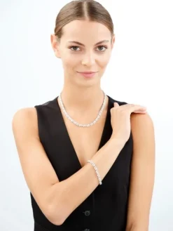 Discount Apart Bransoletka srebrna z cyrkoniami