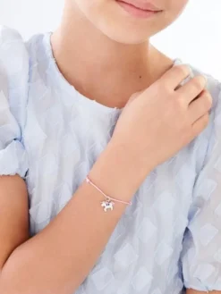 Discount Apart Bransoletka srebrna z emalią - jednorożec