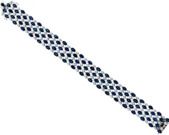 Online Apart Bransoletka z białego złota z brylantami i szafirami - 18 cm - próba 585