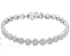 Apart Bransoletka z białego złota z brylantami laboratoryjnymi - 19 cm - 6,05 ct - próba 585
