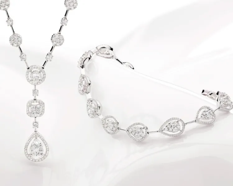 Apart Bransoletka z białego złota z diamentami - 18 cm - 3,09 ct - próba 585< Bransoletki Z Diamentami