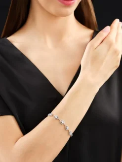Apart Bransoletka z białego złota z diamentami - 18 cm - 3,09 ct - próba 585< Bransoletki Z Diamentami