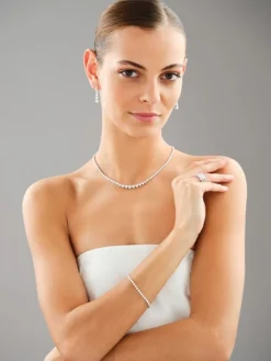 Apart Bransoletka z białego złota z brylantami laboratoryjnymi - 18 cm - 3,00 ct - próba 750< Bransoletki Z Diamentami