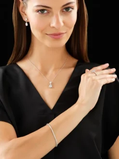 Sale Apart Bransoletka z białego złota z brylantami - 18 cm - 1,00 ct - próba 585