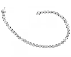 Apart Bransoletka z białego złota z brylantami - 18 cm - 0,55 ct - próba 585< Bransoletki Z Diamentami