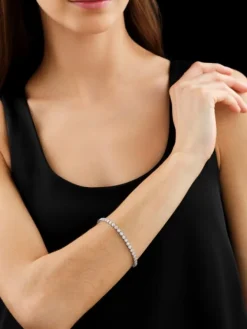 Apart Bransoletka z białego złota z brylantami - 18 cm - 1,10 ct - próba 585< Bransoletki Z Diamentami