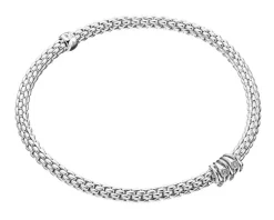 Outlet Fope Bransoletka z białego złota z brylantami - 0,07 ct - próba 750