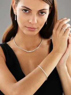 Apart Bransoletka z białego złota z brylantami - 19 cm - 2,11 ct - próba 750< Bransoletki Z Diamentami