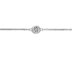Discount Apart Bransoletka z białego złota z diamentem - 0,007 ct - próba 375