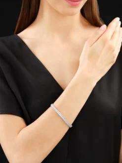 Apart Bransoletka z białego złota z diamentami - 18 cm - 3,00 ct - próba 585< Bransoletki Z Diamentami