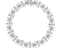 Apart Bransoletka z białego złota z diamentami - kwiaty - 18 cm - 7,53 ct - próba 750< Wszystkie