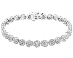 New Apart Bransoletka z białego złota z brylantami laboratoryjnymi - 18 cm - 5,67 ct - próba 585