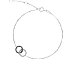 Apart Bransoletka z białego złota z diamentami - 0,10 ct - próba 375< Wszystkie