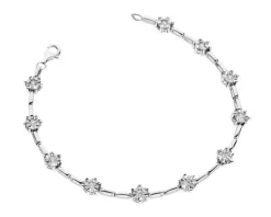 Apart Bransoletka z białego złota z brylantami - 18 cm - 1,15 ct - próba 585< Wszystkie