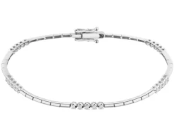 Apart Bransoletka z białego złota z brylantami - 18 cm - - 0,15 ct - próba 585