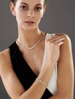 Apart Bransoletka z białego złota z brylantami - 18 cm - 3,75 ct - próba 585< Bransoletki Z Diamentami