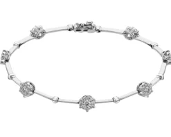 Hot Apart Bransoletka z białego złota z brylantami - 19 cm - - 0,90 ct - próba 585