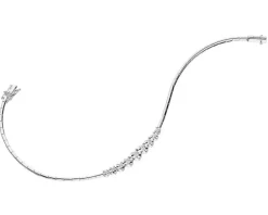 Best Apart Bransoletka z białego złota z brylantami - 19 cm - 0,23 ct - próba 585