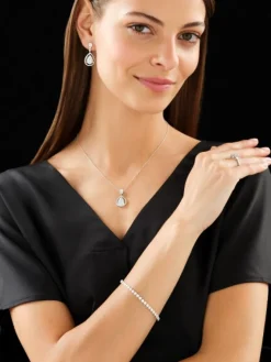 Apart Bransoletka z białego złota z brylantami - 18 cm - 3,58 ct - próba 585< Bransoletki Z Diamentami