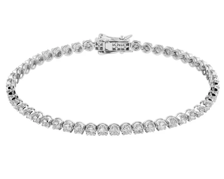 Apart Bransoletka z białego złota z brylantami - 18 cm - 3,50 ct - próba 750< Wszystkie