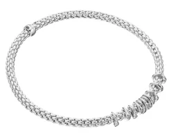 Online Fope Bransoletka z białego złota z brylantami - 0,15 ct - próba 750
