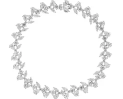 Outlet Apart Bransoletka z białego złota z diamentami - 18 cm - 8,15 ct - próba 750