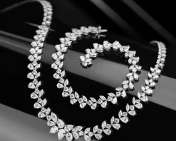 Outlet Apart Bransoletka z białego złota z diamentami - 18 cm - 8,15 ct - próba 750