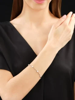 Apart Bransoletka z białego złota z brylantami - 18 cm - 0,90 ct - próba 585< Wszystkie