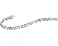 Apart Bransoletka z białego złota z diamentami - 18 cm - 0,40 ct - próba 585< Bransoletki Z Diamentami