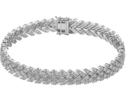 Apart Bransoletka z białego złota z brylantami - 18 cm - 7,00 ct - próba 585< Wszystkie