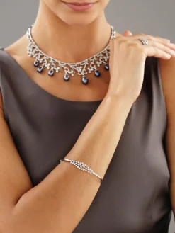 Apart Bransoletka z białego złota z brylantami - 1,15 ct - próba 585< Bransoletki Z Diamentami