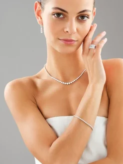 Apart Bransoletka z białego złota z brylantami laboratoryjnymi - 19 cm - 3,00 ct - próba 750< Bransoletki Z Diamentami