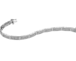 Clearance Apart Bransoletka z białego złota z diamentami - 18 cm - 0,60 ct - próba 585