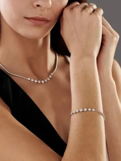 Online Apart Bransoletka z białego złota z brylantami - 18 cm - 0,83 ct - próba 585