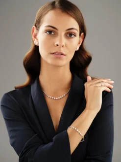 Online Apart Bransoletka z białego złota z brylantami - 18 cm - 0,83 ct - próba 585