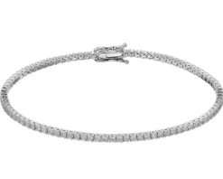 Hot Apart Bransoletka z białego złota z brylantami laboratoryjnymi - 19 cm - 2,00 ct - próba 750