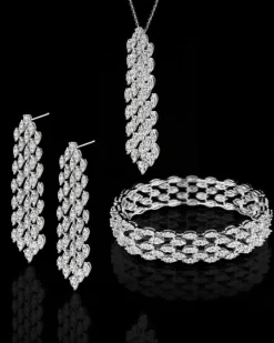 Apart Bransoletka z białego złota z brylantami - 18 cm - 6,74 ct - próba 750< Bransoletki Z Diamentami