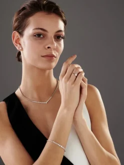 Apart Bransoletka z białego złota z brylantami - 18 cm - 0,85 ct - próba 585< Bransoletki Z Diamentami
