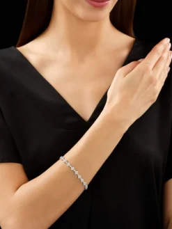 Sale Apart Bransoletka z białego złota z brylantami - 19 cm - 3,15 ct - próba 585